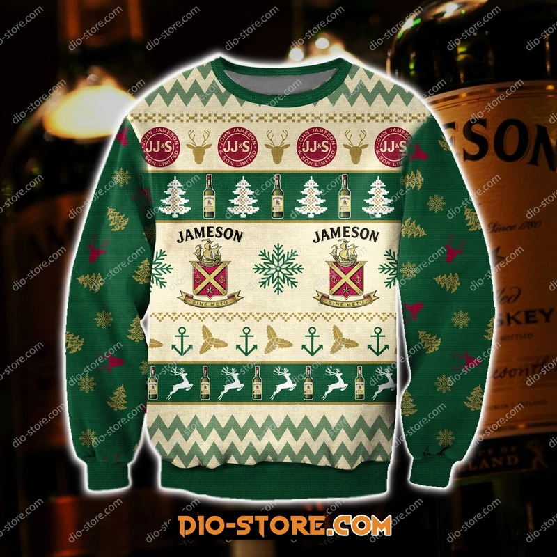 Jameson Whiskey ugly Christmas sweater