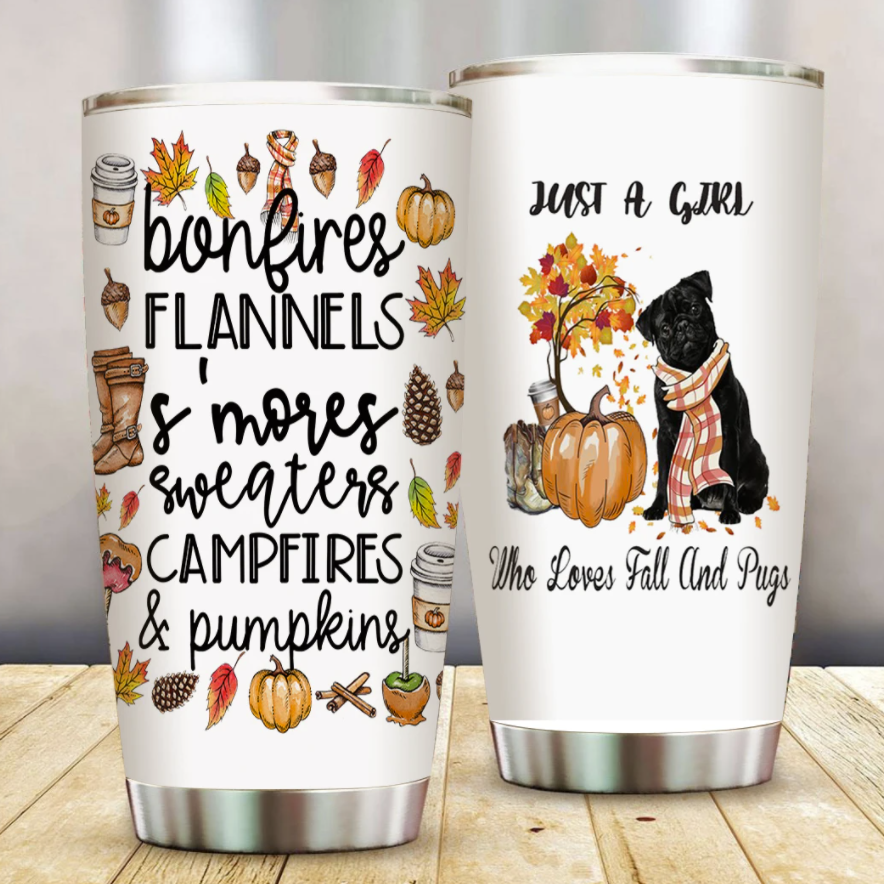 Just a girl who loves fall and Pugs tumbler – dnstyles