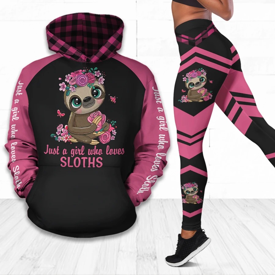 Just a girl who loves sloths hoodie and legging