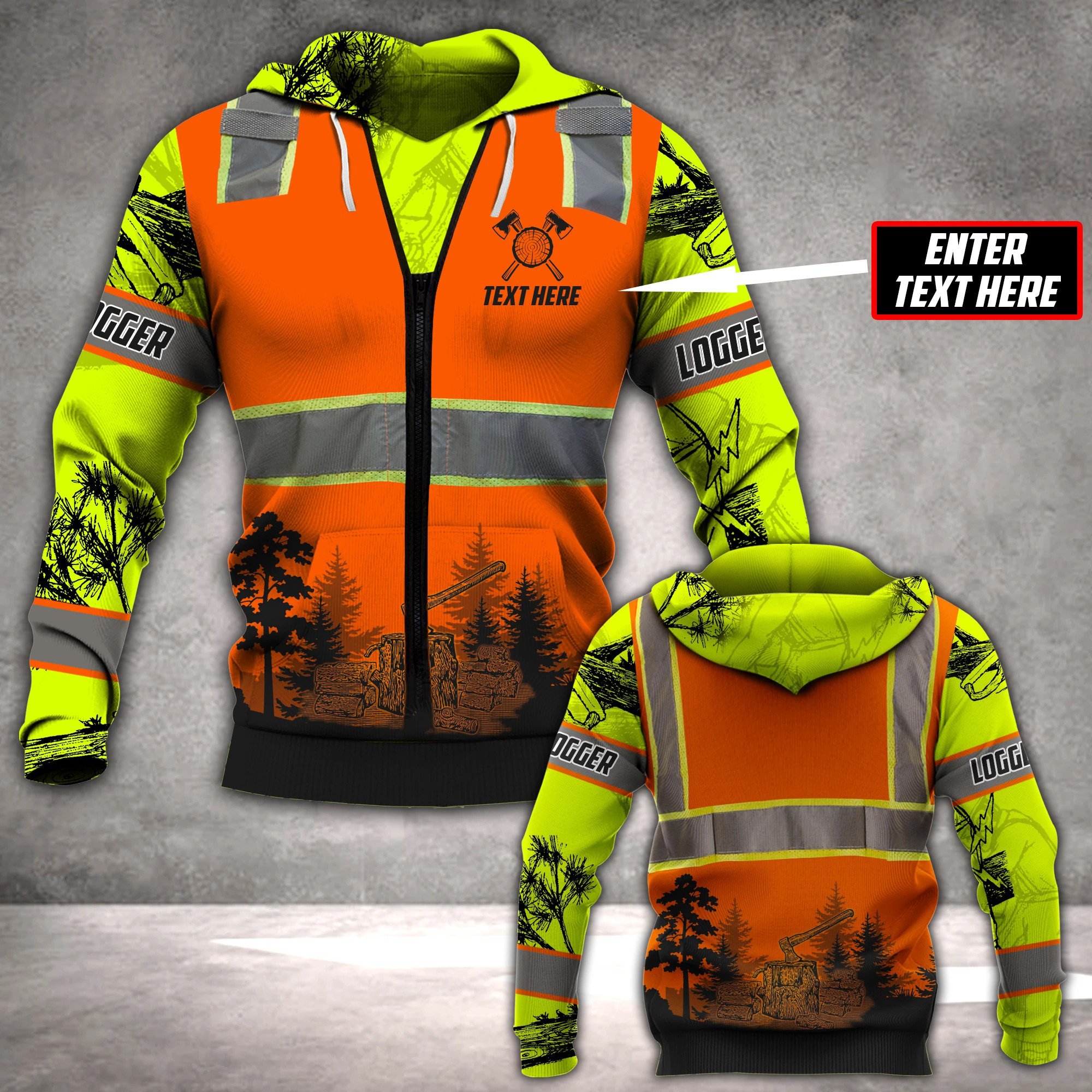Logger Safety 3D all over printed hoodie – TAGOTEE