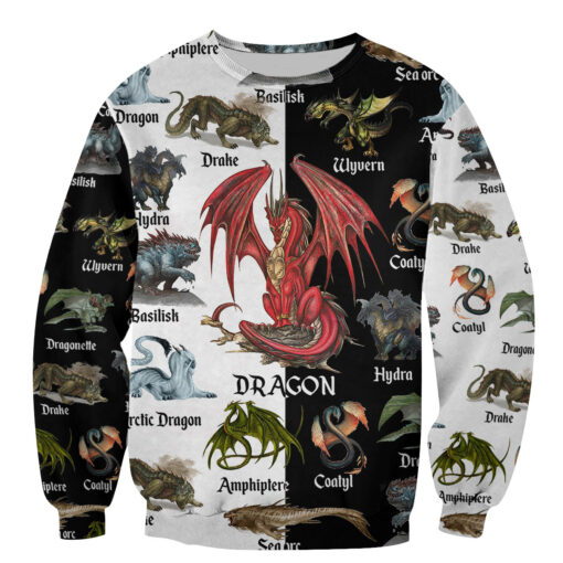 Love dragon all over printed 3d sweatshirt