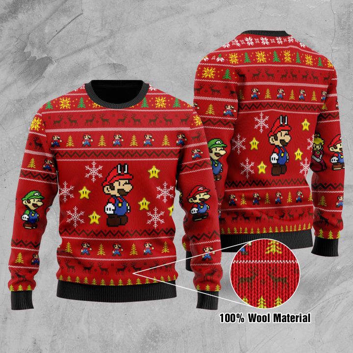 Mario and Luigi christmas ugly sweater – hothot-th 131020