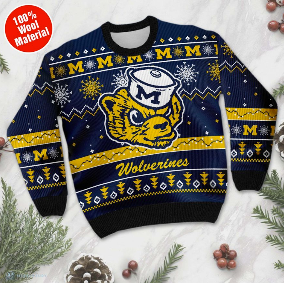 Michigan Wolverines football ugly sweater - dnstyles