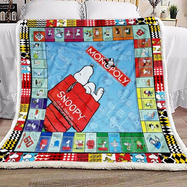 Monopoly snoopy blanket