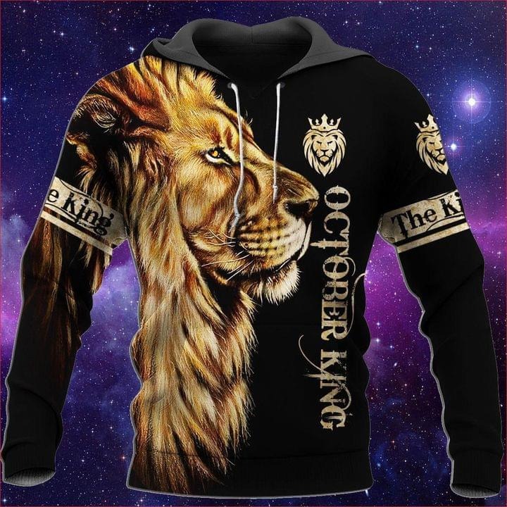 October lion king 3d hoodie