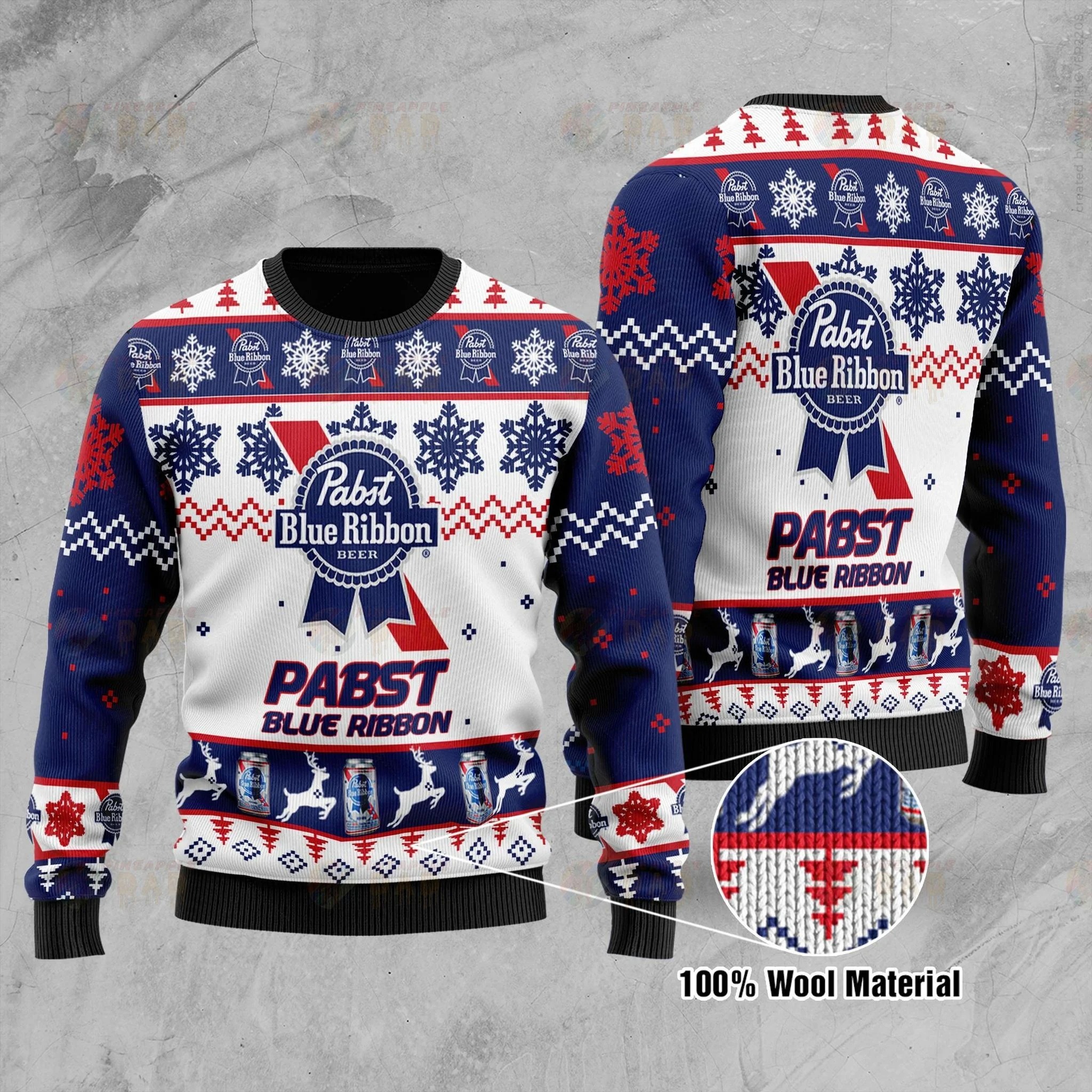 Pabst Blue Ribbon Ugly Christmas Sweater – TAGOTEE