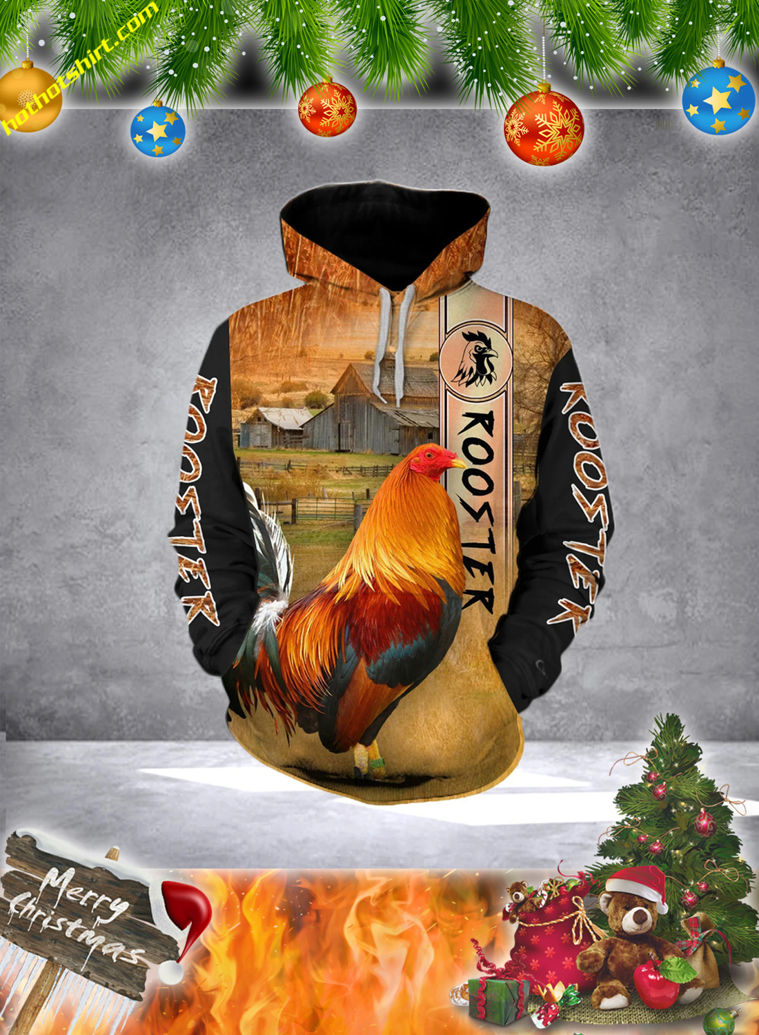 Premium Rooster 3D All Over Printed Hoodie and Shirt 1