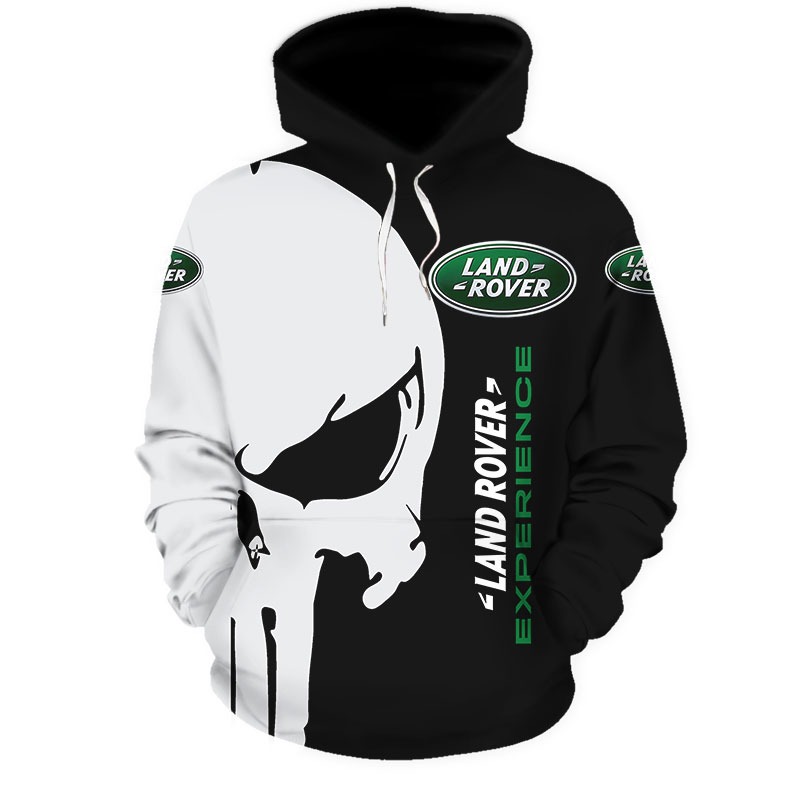 Punisher skull Land rover experience 3d hoodie
