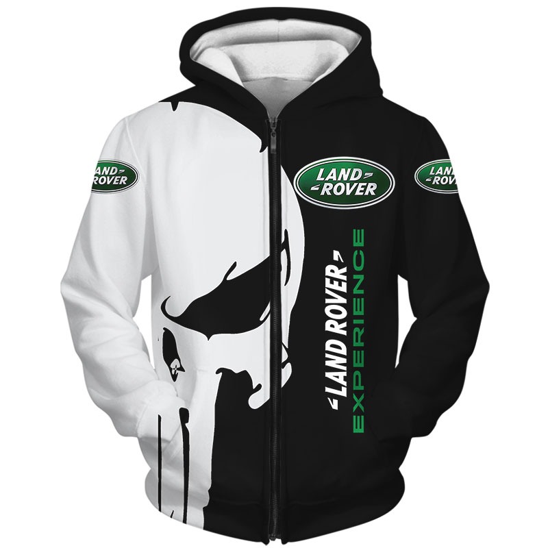 Punisher skull Land rover experience 3d hoodie2