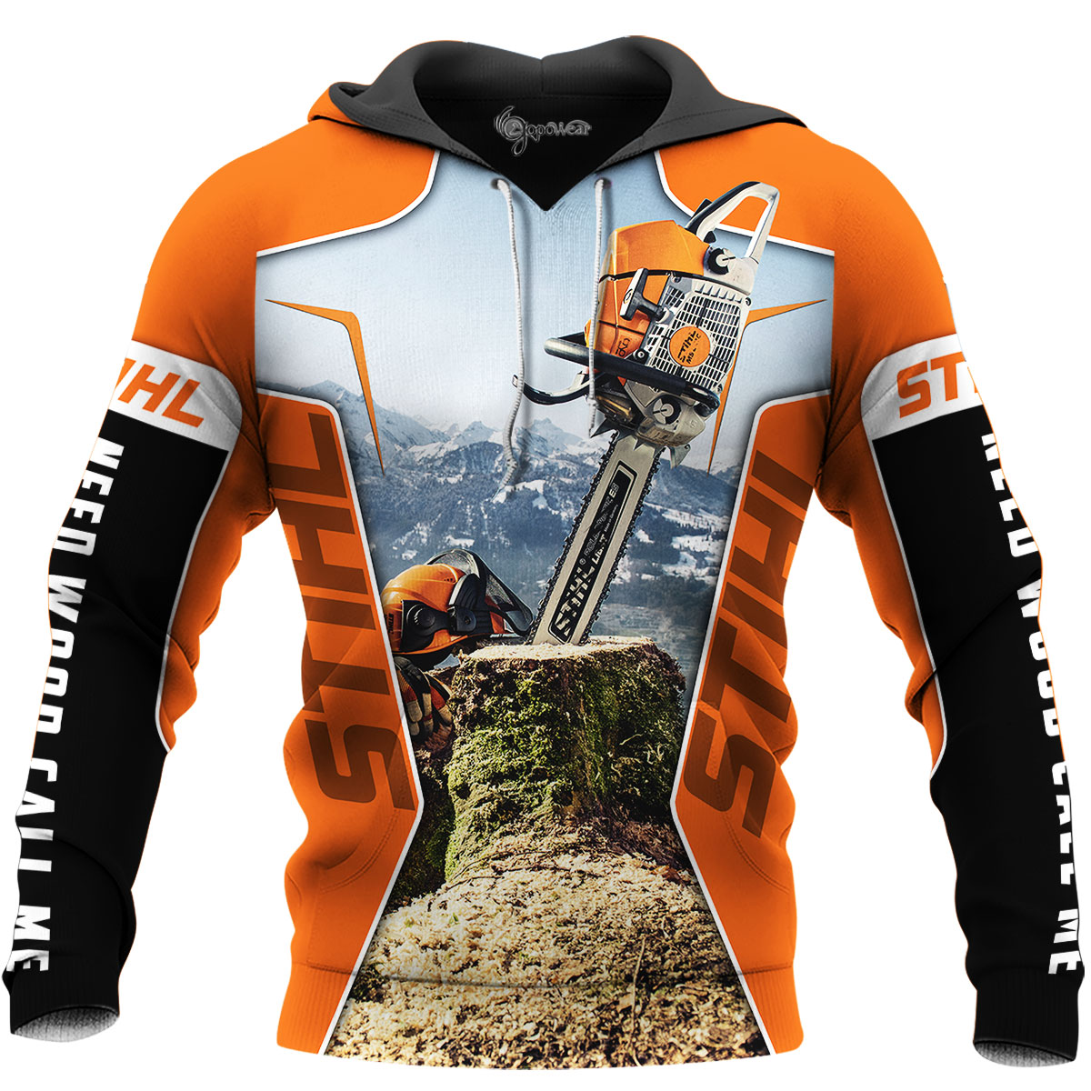STIHL Chainsaw 3D All Over Printed Hoodie