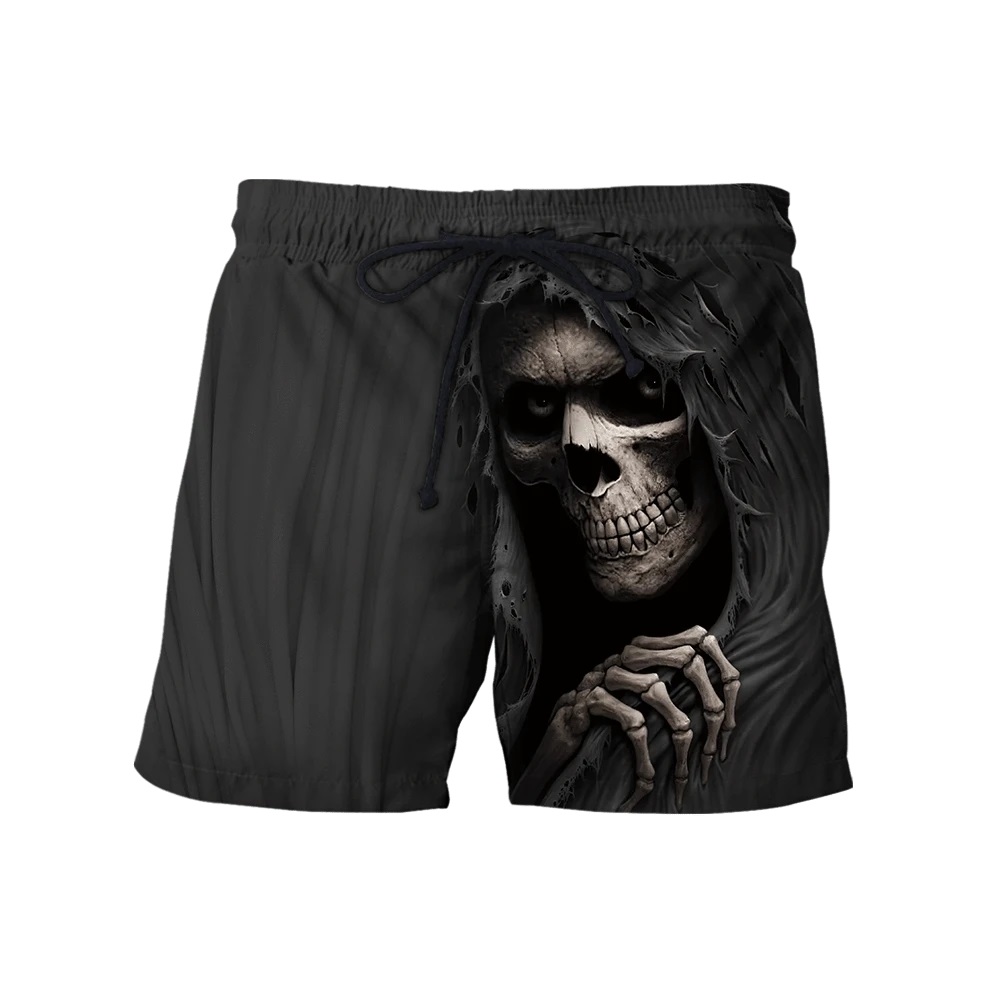 Skull tattoo all over printed 3d shorts