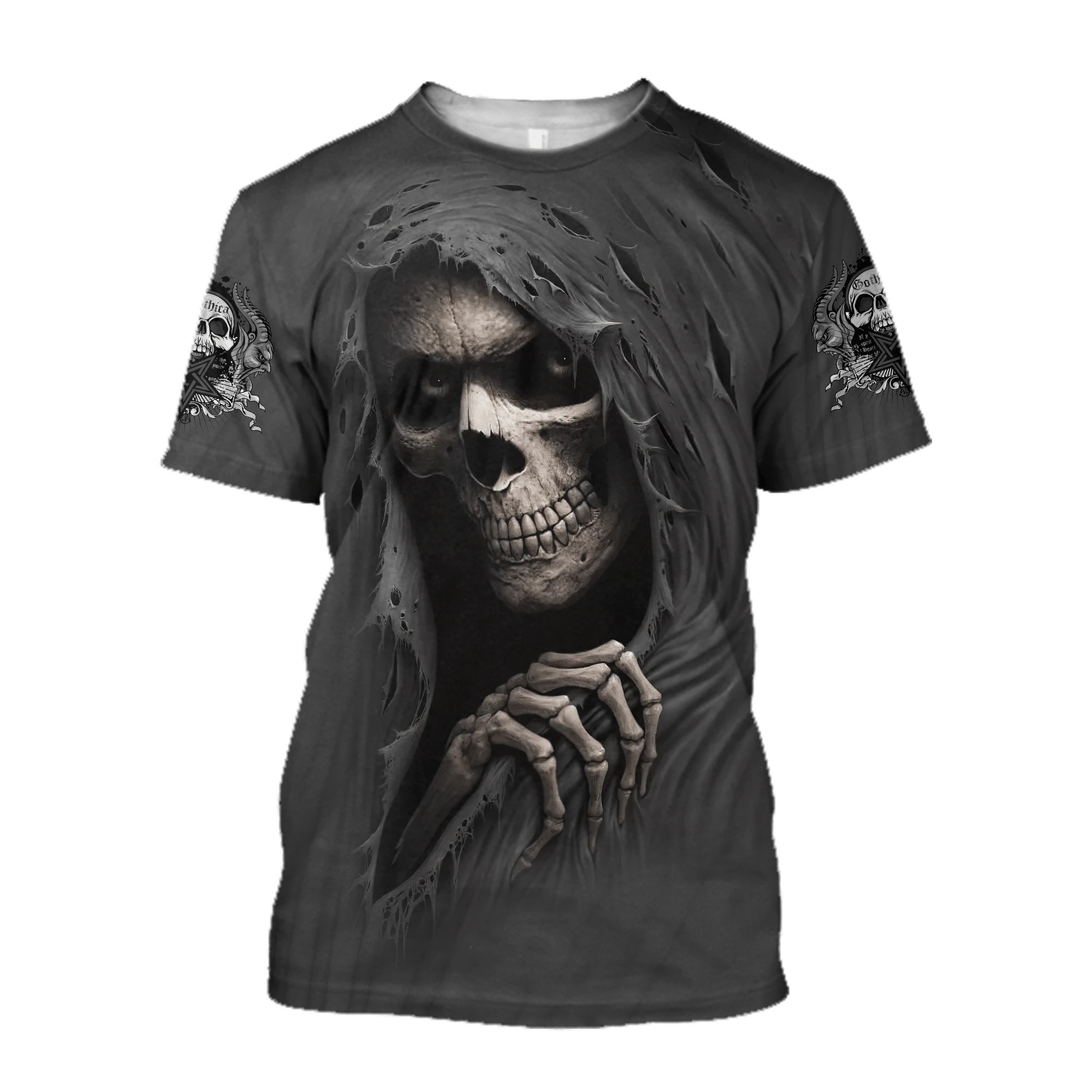 Skull tattoo all over printed 3d t-shirt
