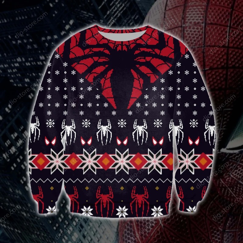 Spider man knitting ugly Christmas sweater