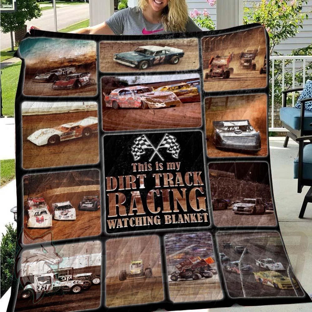 This is my Dirt Track Racing watching blanket