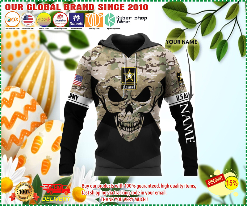 U.S. Army Skull Camo personalized 3D hoodie – LIMITED EDITION BBS