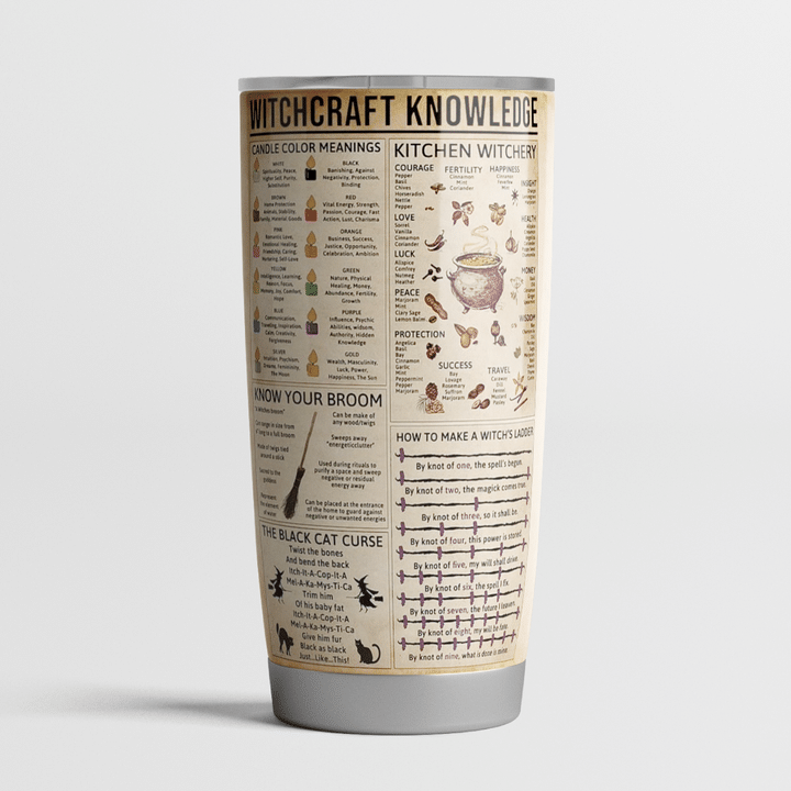 Witchcraft knowledge tumbler- pic 1