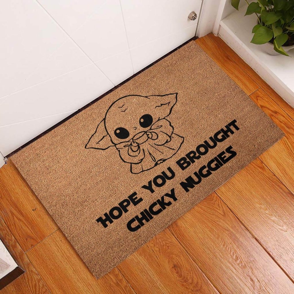 Yoda hope you brought chicky nuggies doormat 1