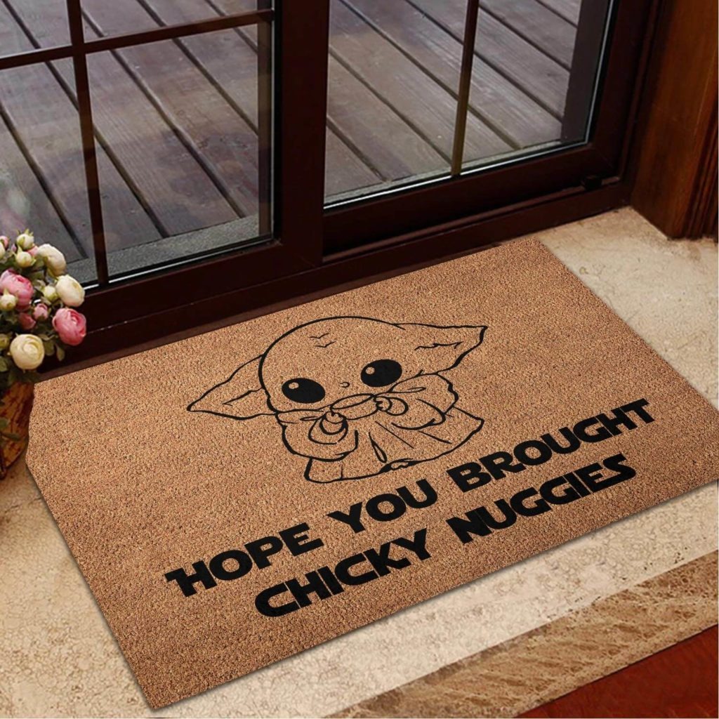 Yoda hope you brought chicky nuggies doormat 2