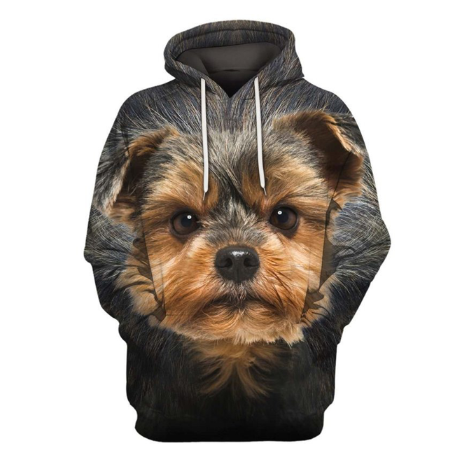 Yorkshire Terrier Dog 3D All Over Printed Hoodie