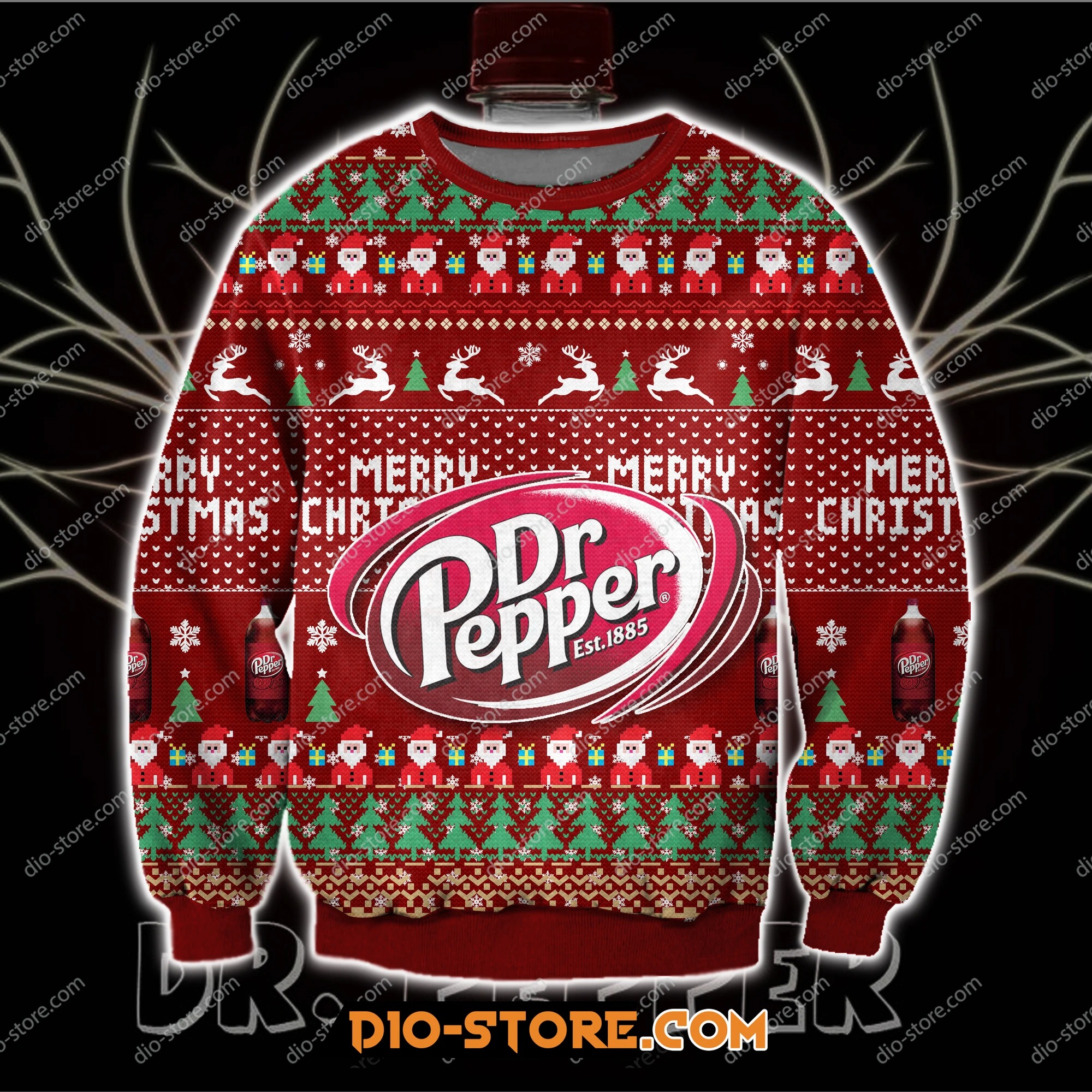 3D print knitting pattern DR pepper print ugly christmas sweater – LIMITED EDITION