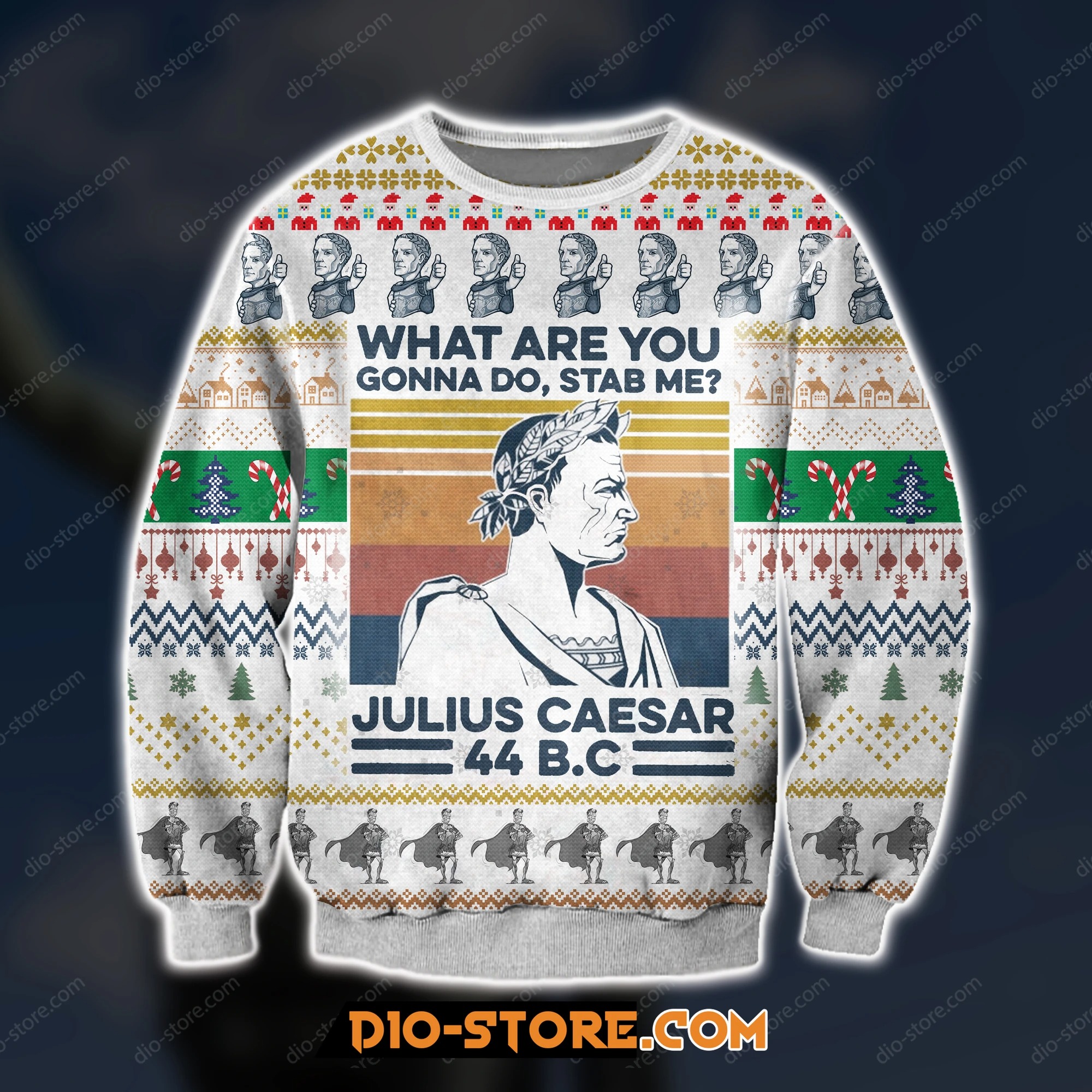 3D print knitting pattern julius caesar ugly christmas sweater – LIMITED EDITION