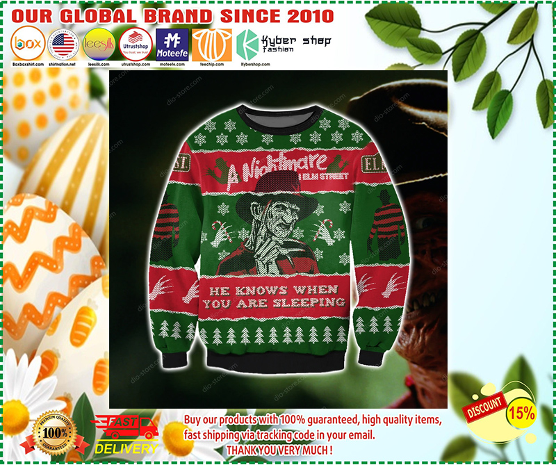 A NIGHTMARE ON ELM STREET UGLY CHRISTMAS SWEATER – LIMITED EDITION BBS