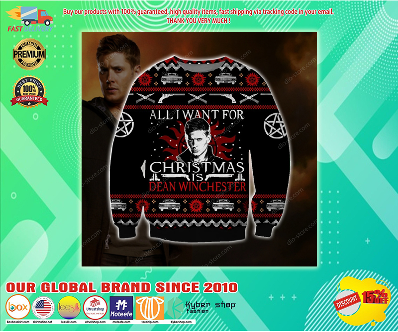 ALL I WANT FOR CHRISTMAS IS DEAN WINCHESTER UGLY CHRISTMAS SWEATER – LIMITED EDITION BBS