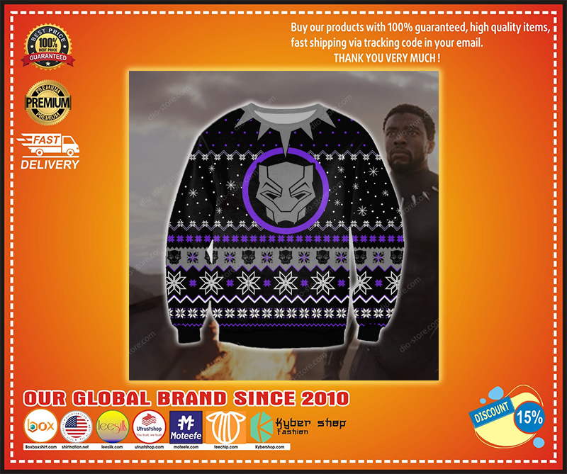 BLACK PANTHER UGLY CHRISTMAS SWEATER – LIMITED EDITION BBS