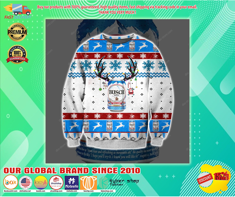 BUSCH BEER UGLY CHRISTMAS SWEATER