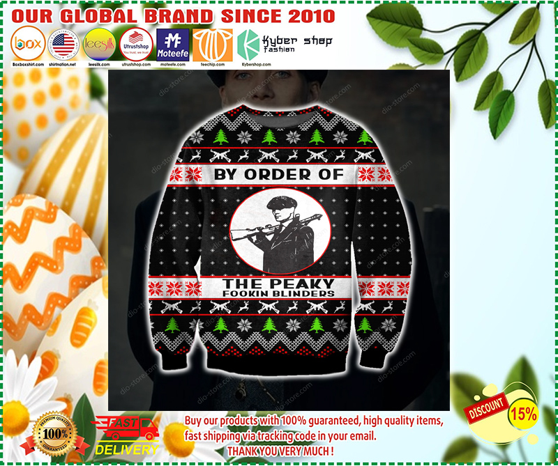 BY ORDER OF THE PEAKY BLINDERS UGLY CHRISTMAS SWEATER