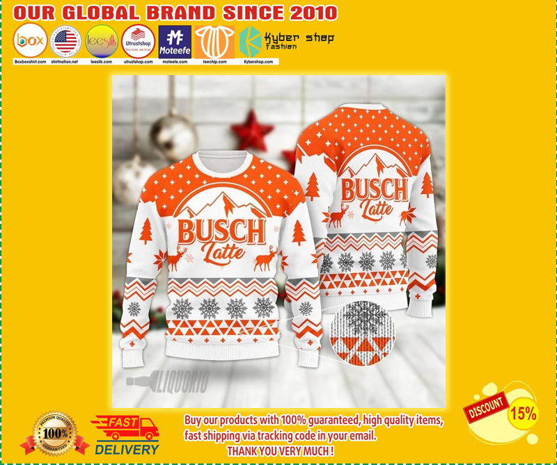 Busch latte ugly christmas sweater