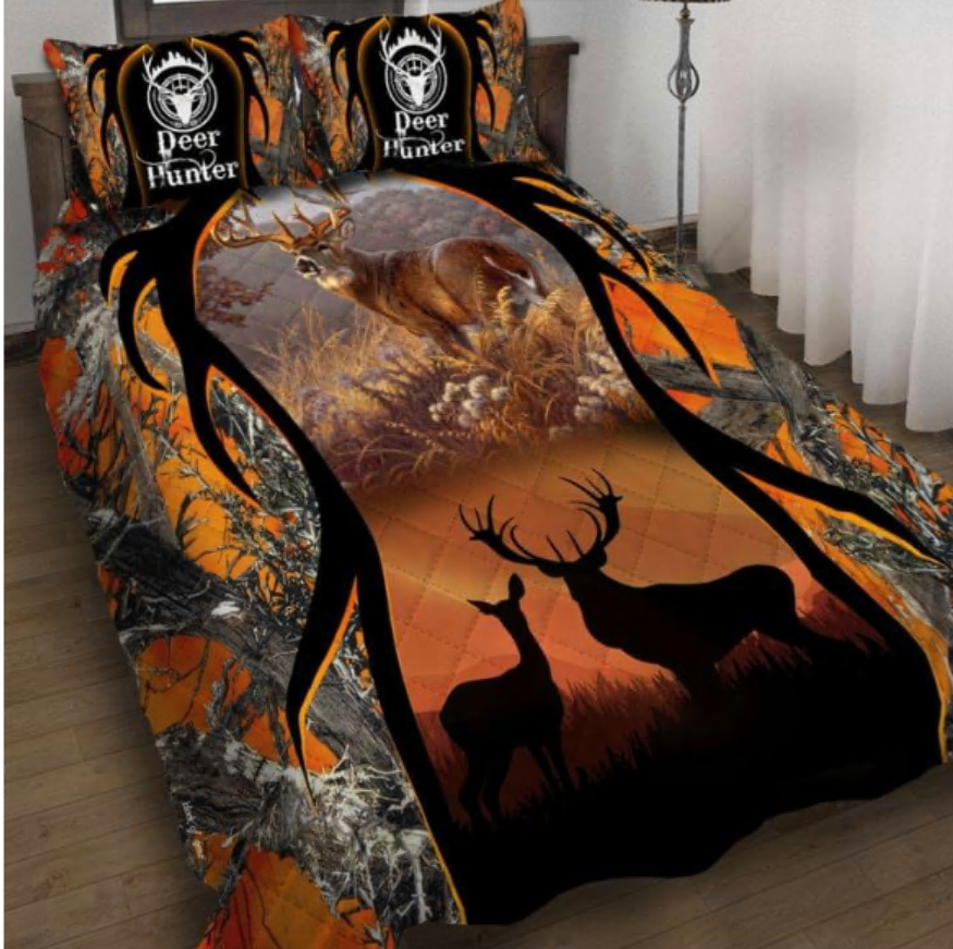 Deer hunter bedding set