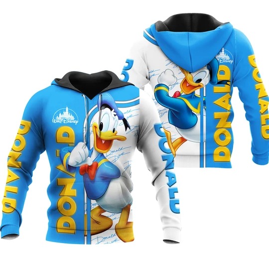 Donald duck disney 3d hoodie