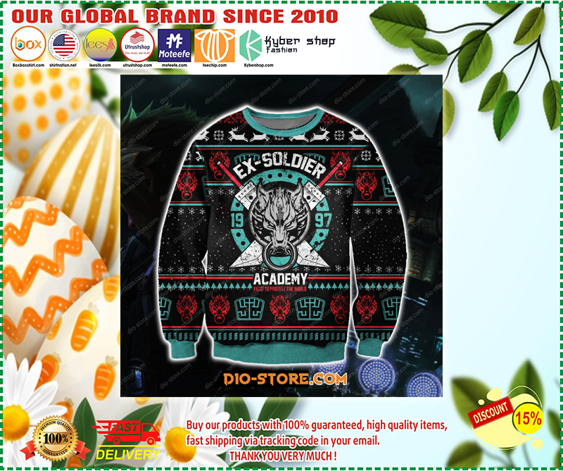 EX-SOLDIER ACADEMY FIGHT TO PROTECT THE WORLD UGLY CHRISTMAS SWEATER