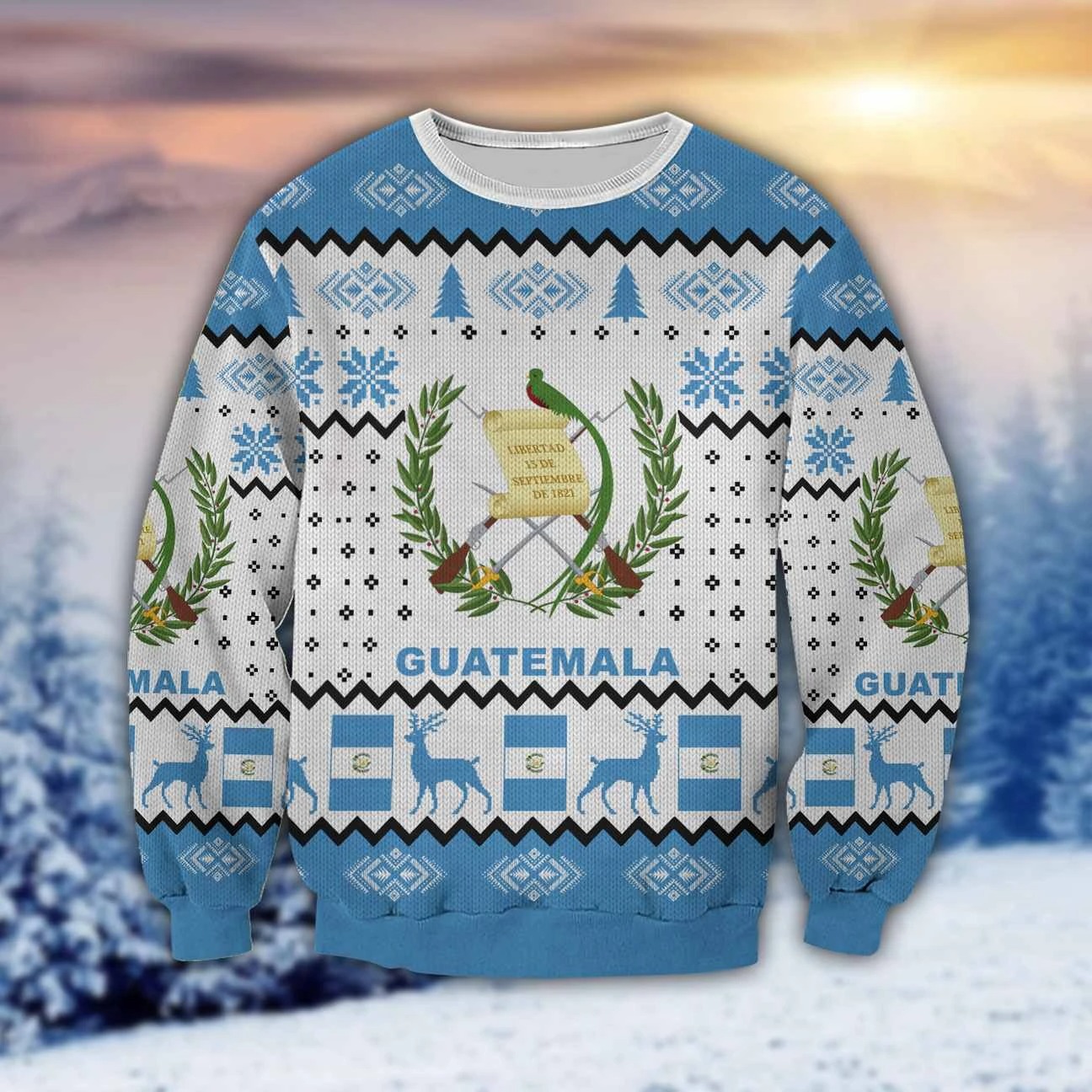 GUATEMALA 3D ALL OVER PRINT UGLY CHRISTMAS SWEATER