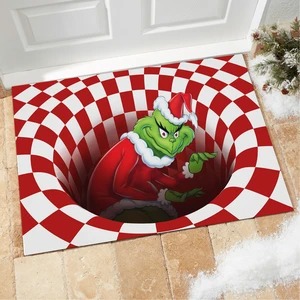 Grinch illusion doormat