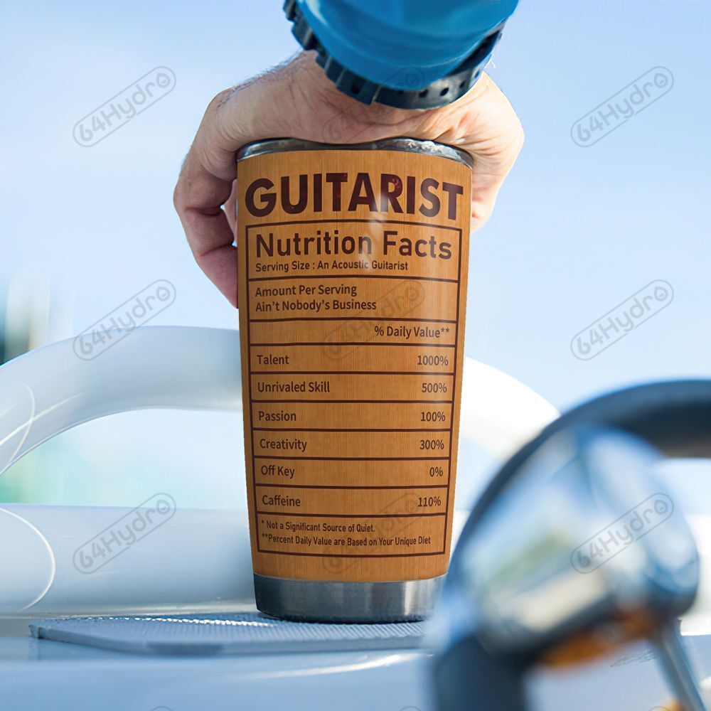 Guitarist nutrition facts custom personalized name tumbler 4