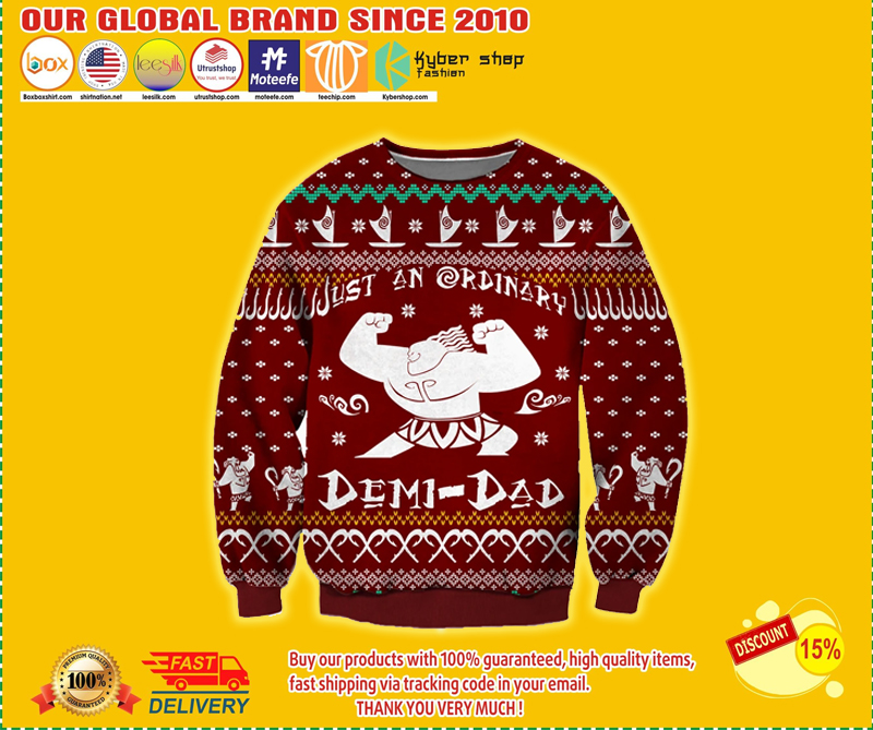 JUST AN ORDINARY DEMI DAD UGLY CHRISTMAS SWEATER