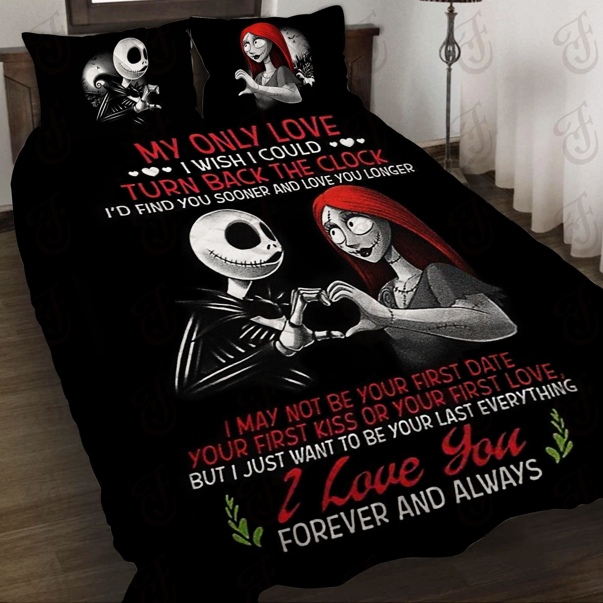 Jack Skellington and Sally My only love I wish I could turn back the clock bedding set – TAGOTEE