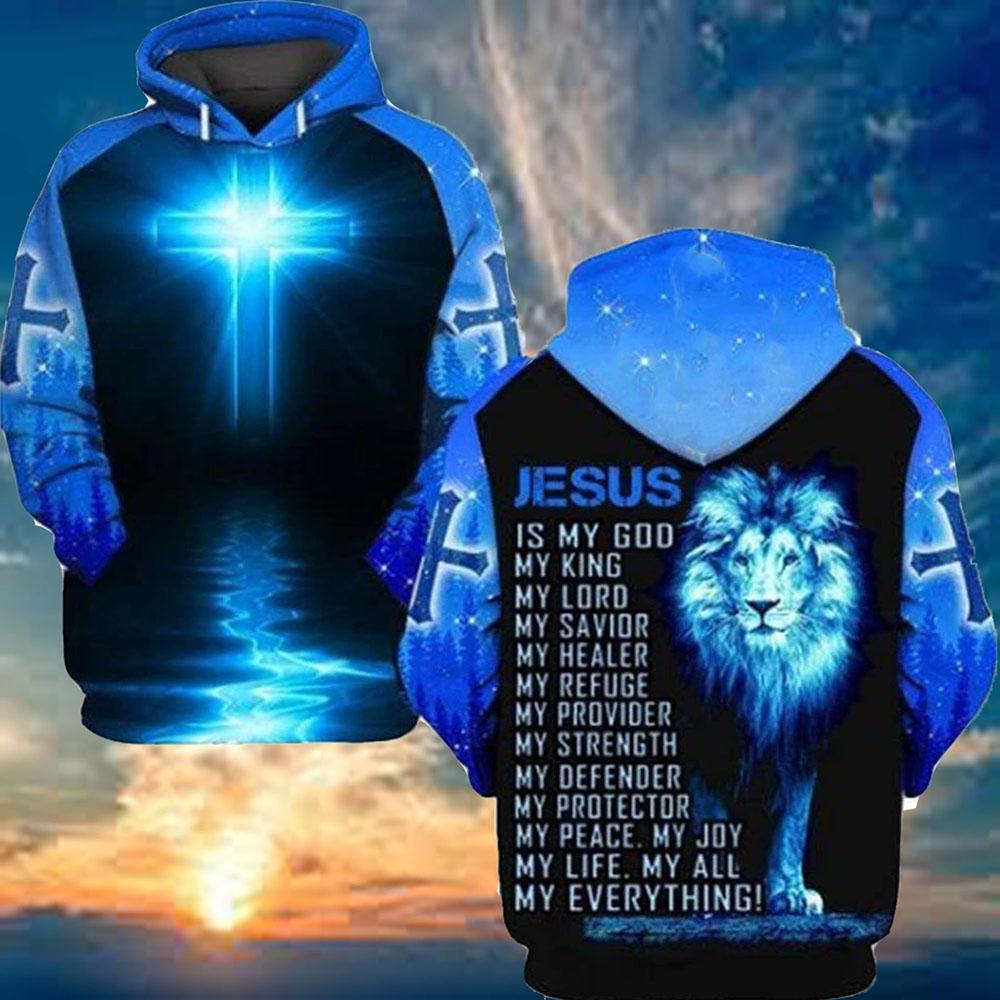 Jesus god lion christmas hoodie