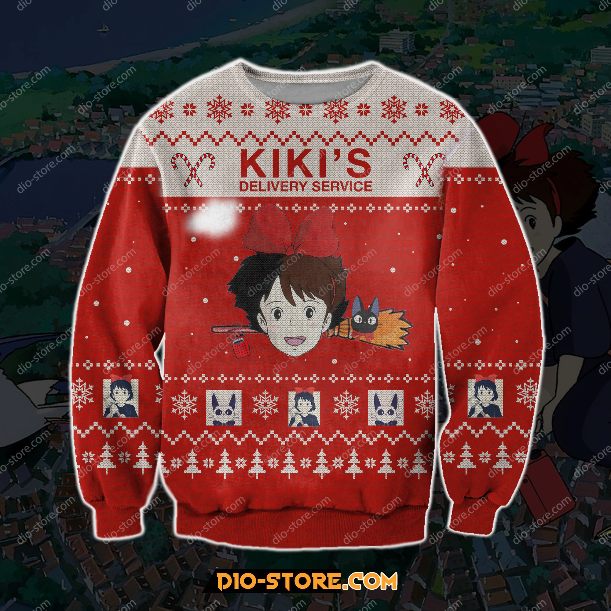 KIKI'S DELIVERY SERVICE UGLY CHRISTMAS SWEATER