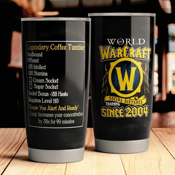 Legendary coffee world of warcraft tumbler