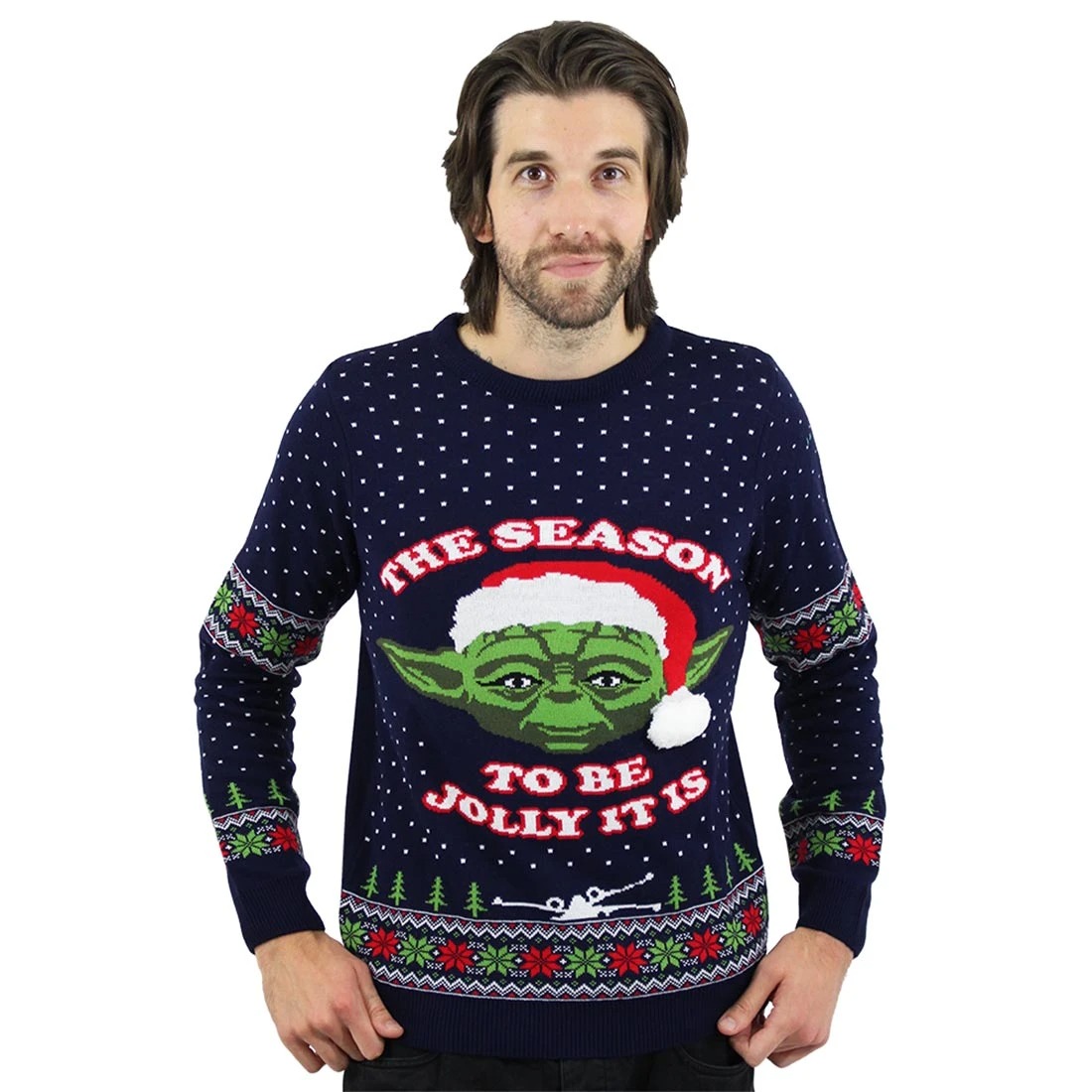 Master yoda the season to be jolly it is christmas jumper and ugly sweater size L