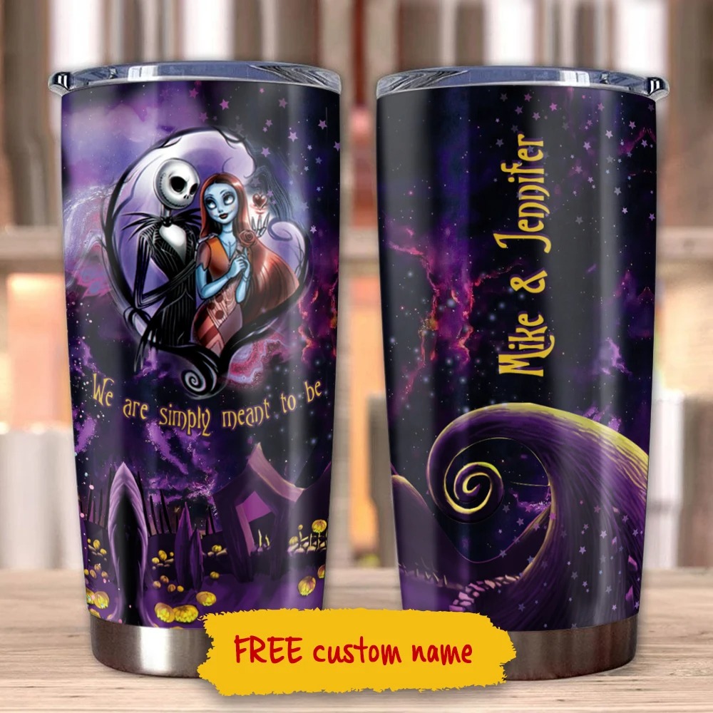 Personalized custom name Jack and sally we are simply meant to be tumbler – Hothot 121120