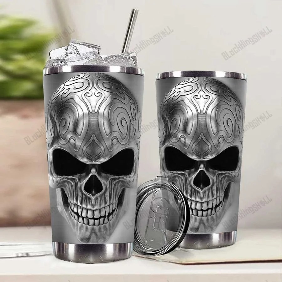 Silver skull tumbler  – LIMITED EDITION