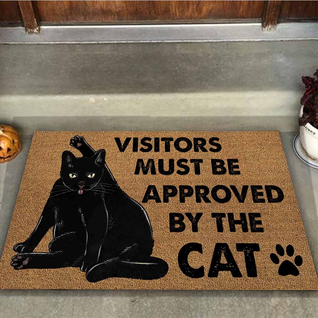 Visitors Must Be Approved by the cat doormat2