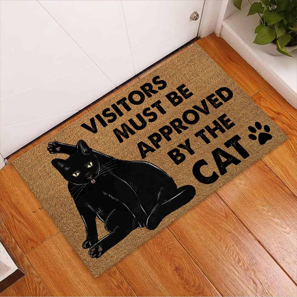 Visitors Must Be Approved by the cat doormat3