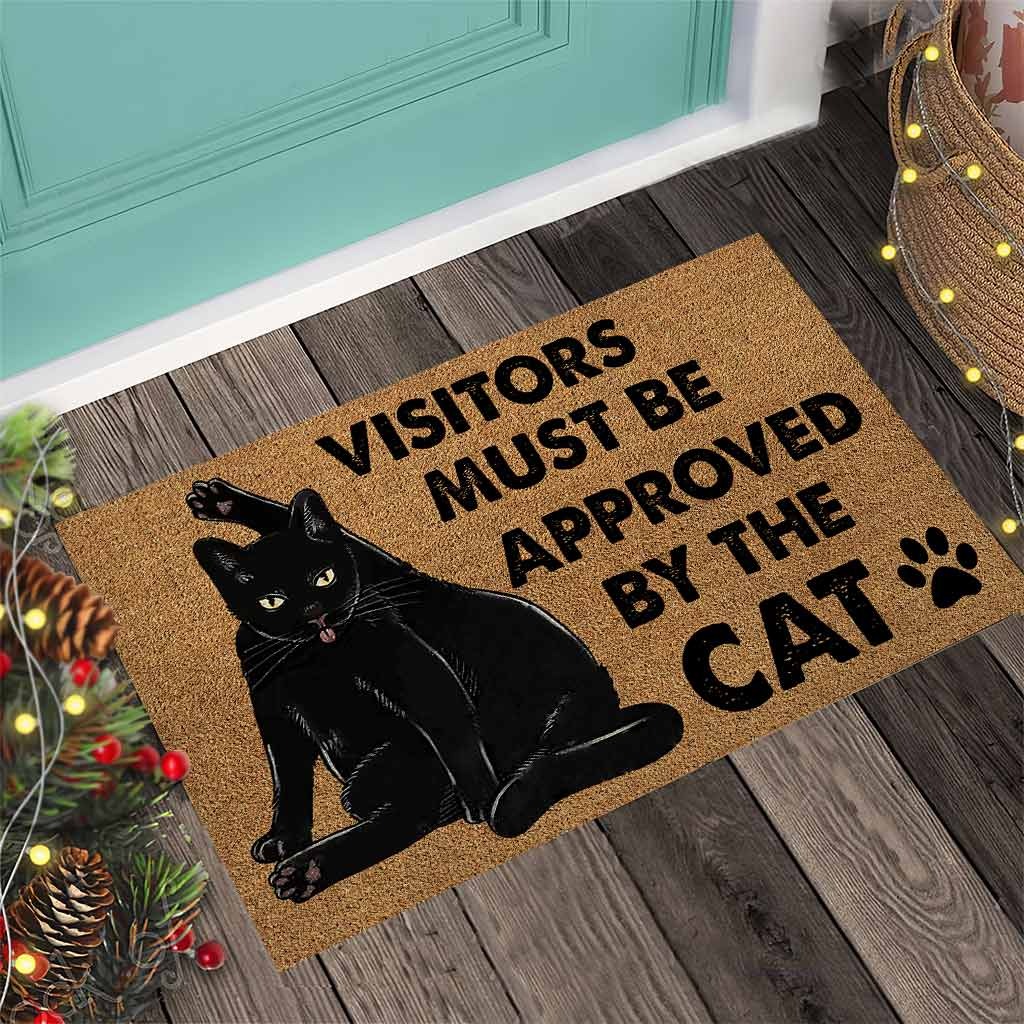 Visitors Must Be Approved by the cat doormat4