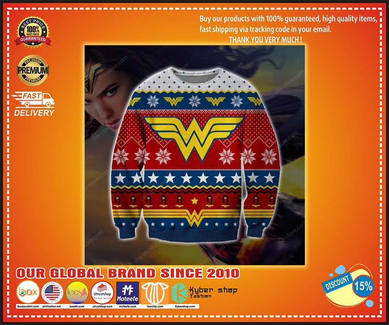 WONDER WOMAN UGLY CHRISTMAS SWEATER – LIMITED EDITION BBS