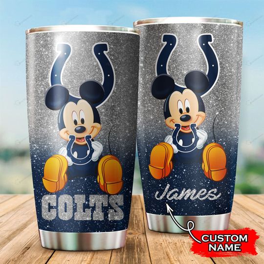 Indianapolis Colts Mickey Mouse Custom Name Tumbler